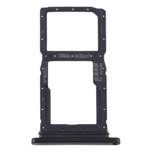 Plateau pour Carte SIM + Plateau pour Carte SIM / Plateau pour Carte Micro SD pour Huawei Y9s 2020 (Noir) SH585B646-04