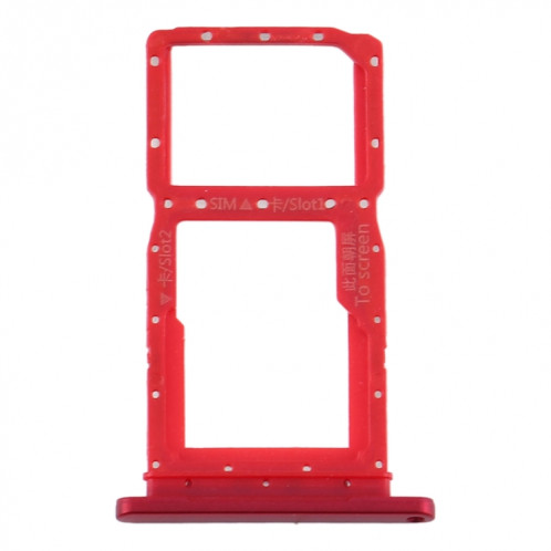 Plateau pour Carte SIM + Plateau pour Carte SIM / Plateau pour Carte Micro SD pour Huawei Y9s 2020 (Rouge) SH585R1164-04