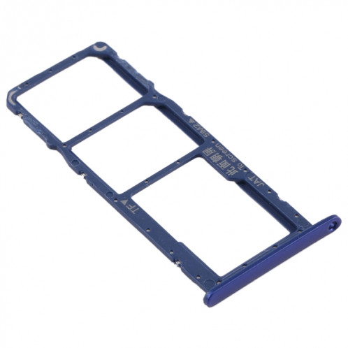 Plateau de la carte SIM + plateau de la carte SIM + plateau de la carte Micro SD pour Huawei Y6s (2019) (bleu) SH588L29-04