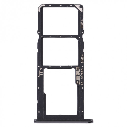 Plateau pour Carte SIM + Plateau pour Carte SIM + Plateau pour Carte Micro SD pour Huawei Y6s (2020) (Noir) SH589B10-04