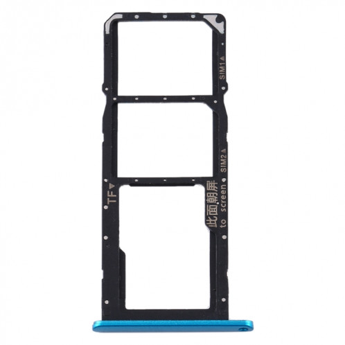 Plateau pour carte SIM + plateau pour carte SIM + plateau pour carte Micro SD pour Huawei Y6s (2020) (bleu) SH589L418-04