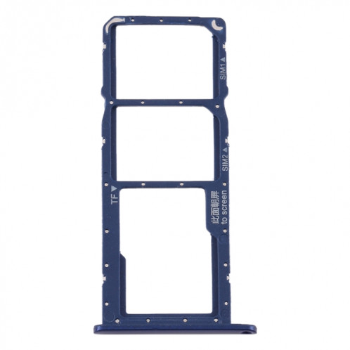 Plateau pour Carte SIM + Plateau pour Carte SIM + Plateau pour Carte Micro SD pour Huawei Y6 (2019) (Bleu) SH593L1712-04
