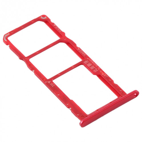 Plateau pour carte SIM + Plateau pour carte SIM + Plateau pour carte Micro SD pour Huawei Y6 (2019) (Rouge) SH593R1917-04