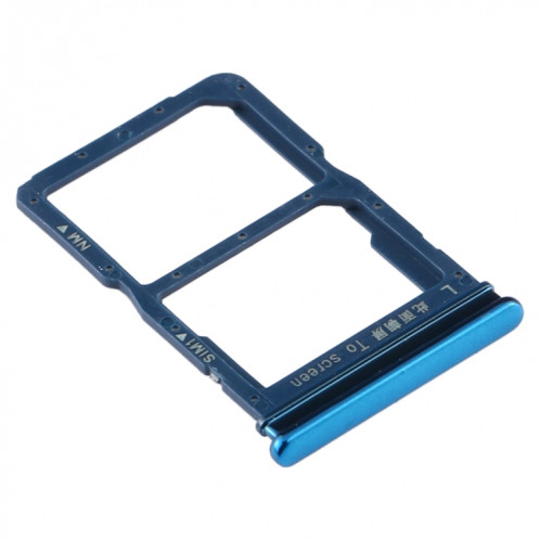 Plateau de la carte SIM + plateau de la carte NM pour Huawei Y8p (bleu) SH594L1747-04