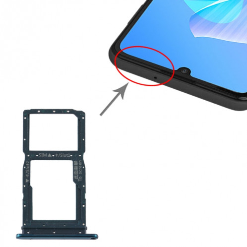 Plateau pour carte SIM + plateau pour carte SIM / plateau pour carte Micro SD pour Huawei Enjoy Z 5G (vert) SH595G249-04