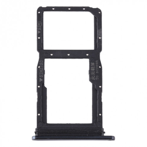 Plateau pour Carte SIM + Plateau pour Carte SIM / Plateau pour Carte Micro SD pour Huawei P20 Lite (2019) (Noir) SH596B707-04