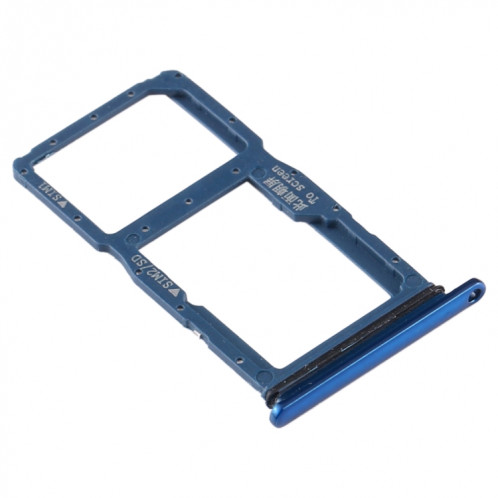 Plateau pour Carte SIM + Plateau pour Carte SIM / Plateau pour Carte Micro SD pour Huawei P20 Lite (2019) (Bleu) SH596L389-04