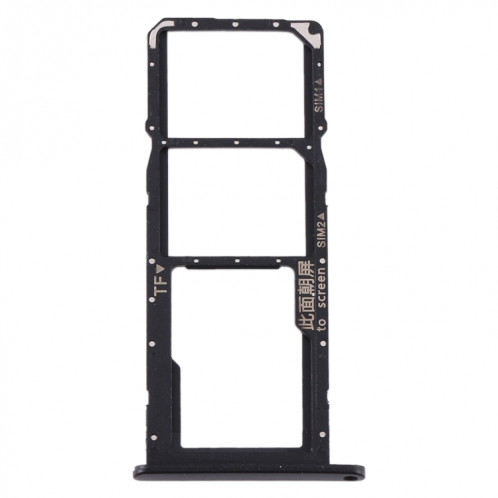 Plateau pour Carte SIM + Plateau pour Carte SIM + Plateau pour Carte Micro SD pour Huawei Y6p (Noir) SH597B1572-04
