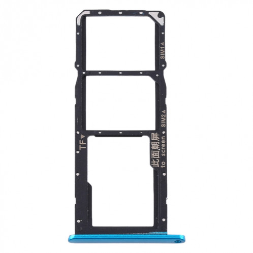 Plateau pour Carte SIM + Plateau pour Carte SIM + Plateau pour Carte Micro SD pour Huawei Y6p (Bleu) SH597L703-04