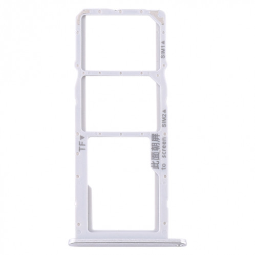 Plateau pour Carte SIM + Plateau pour Carte SIM + Plateau pour Carte Micro SD pour Huawei Y6p (Argent) SH597S79-04