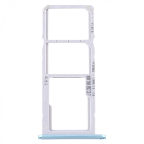 Plateau de la carte SIM + plateau de la carte SIM + plateau de la carte Micro SD pour Huawei Y6p (bleu bébé) SH97TT1856-04