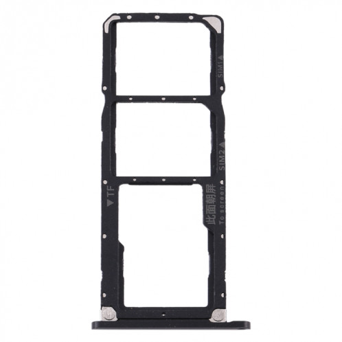 Plateau pour Carte SIM + Plateau pour Carte SIM + Plateau pour Carte Micro SD pour Huawei Enjoy Max (Noir) SH598B1121-04