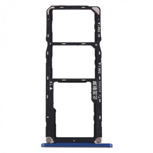 Plateau pour Carte SIM + Plateau pour Carte SIM + Plateau pour Carte Micro SD pour Huawei Enjoy Max (Bleu) SH598L1107-04