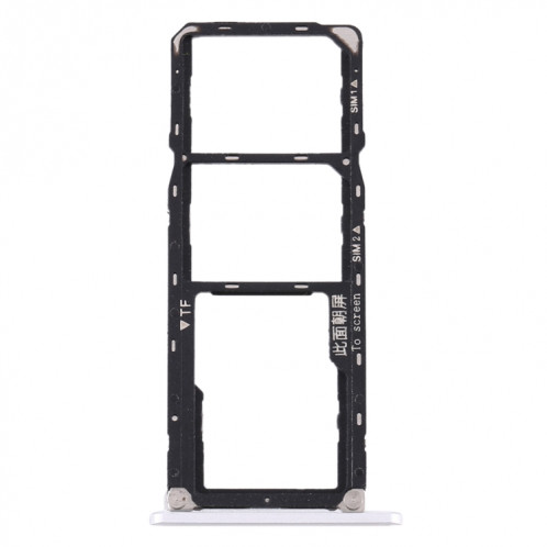 Plateau pour Carte SIM + Plateau pour Carte SIM + Plateau pour Carte Micro SD pour Huawei Enjoy Max (Argent) SH598S1862-04
