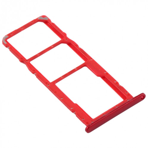 Plateau de la carte SIM + plateau de la carte SIM + plateau de la carte Micro SD pour Huawei Y8s (rouge) SH599R4-04