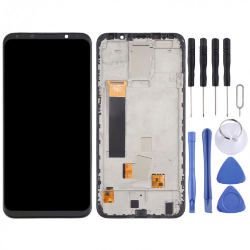 Écran LCD TFT pour Meizu 16X Digitizer Full Assembly avec cadre, ne prenant pas en charge l'identification des empreintes digitales (noir) SH603B1636-07