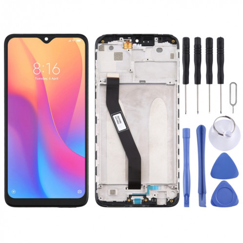 Écran LCD et numériseur complet avec cadre pour Xiaomi Redmi 8A / Redmi 8 (noir) SH96BL520-06
