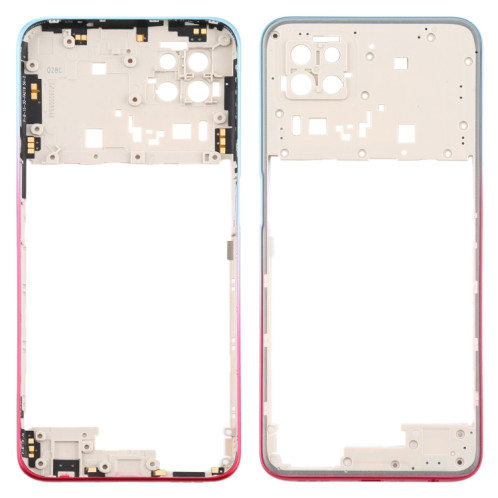 Pour OPPO A72 5G PDYM20 plaque de lunette de cadre moyen (bleu) SH758L543-06