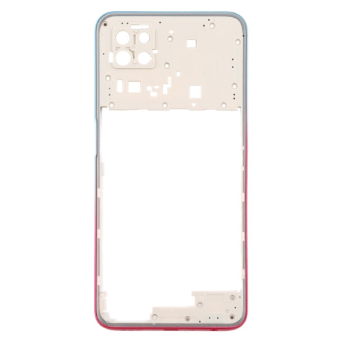 Pour OPPO A72 5G PDYM20 plaque de lunette de cadre moyen (bleu) SH758L543-06