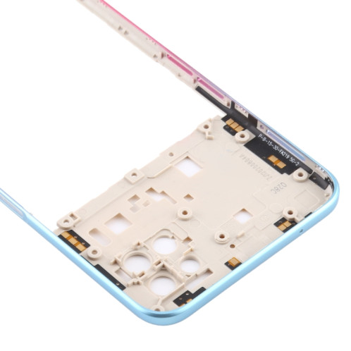 Pour OPPO A72 5G PDYM20 plaque de lunette de cadre moyen (bleu) SH758L543-06