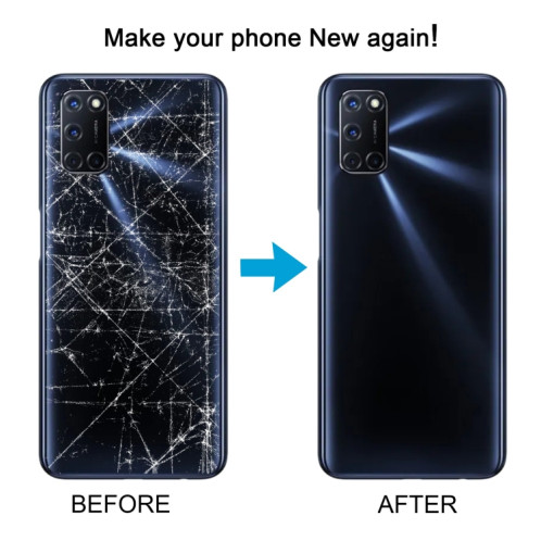 Pour OPPO A52/A92 CPH2061 / CPH2069 Global / PADM00 / PDAM10 Couvercle arrière de la batterie en Chine (noir) SH60BL281-07