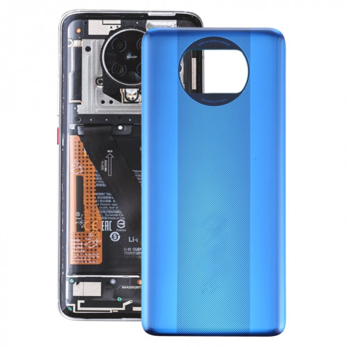 Cache arrière de batterie d'origine pour Xiaomi Poco X3 / Poco X3 NFC M2007J20CG / M2007J20CT (bleu) SH53LL1331-06