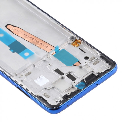Boîtier avant plaque de lunette de cadre LCD pour Xiaomi Poco X3 / Poco X3 NFC M2007J20CG / M2007J20CT (bleu) SH954L1217-06