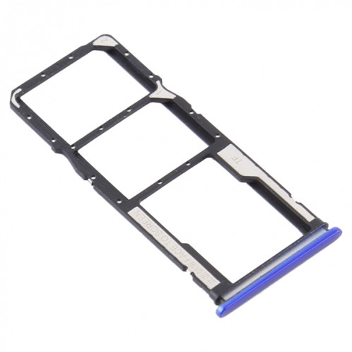 Plateau de la carte SIM + plateau de la carte SIM + plateau de la carte Micro SD pour Xiaomi Redmi 9 (bleu) SH959L1715-04