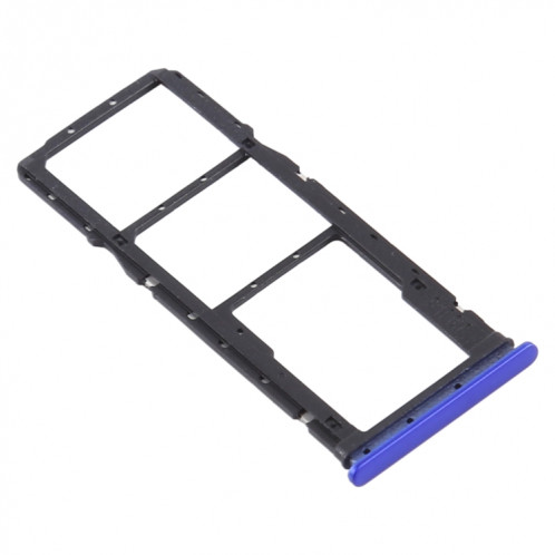 Plateau de la carte SIM + plateau de la carte SIM + plateau de la carte Micro SD pour Xiaomi Redmi 9 (bleu) SH959L1715-04