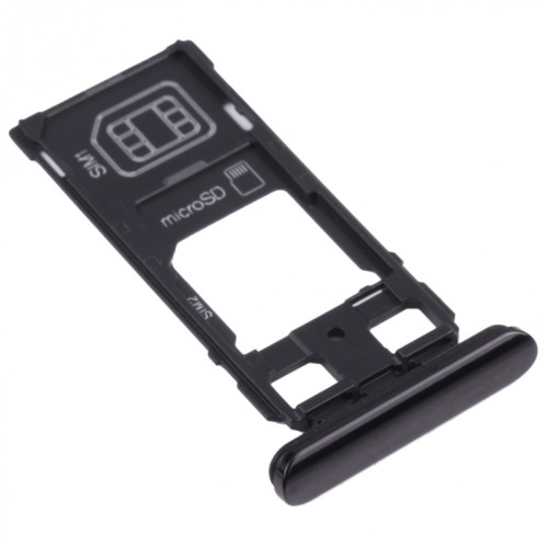 Plateau de carte SIM + plateau de carte SIM / plateau de carte micro SD pour Sony Xperia 1 / Xperia xz4 (noir) SH960B1873-04