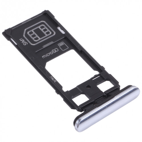 Plateau de carte SIM + plateau de carte SIM / plateau de carte micro SD pour Sony Xperia 1 / Xperia XZ4 (gris) SH960H625-04