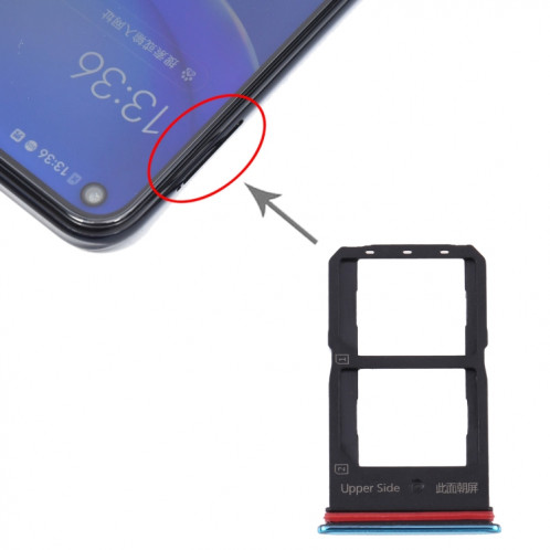Pour Vivo Y70s V2002A Plateau de carte SIM + Plateau de carte SIM (Vert) SH009G702-04
