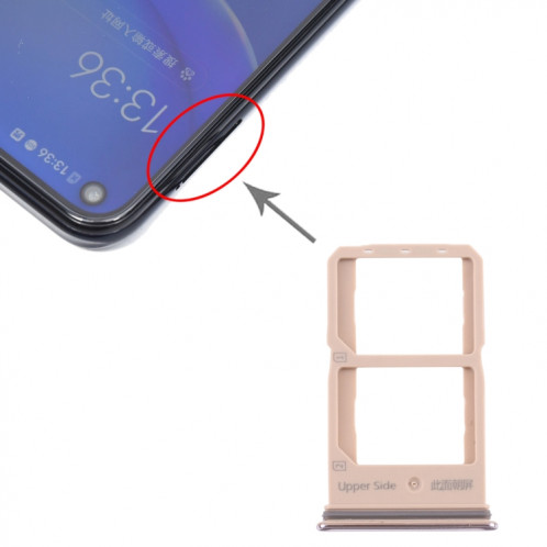 Pour Vivo Y70s V2002A Plateau de carte SIM + Plateau de carte SIM (Or) SH009J197-04