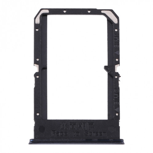 Pour OPPO Reno4 SE/A93 4G/OPPO Reno4 F/Reno4 Lite/F17 Pro PEAT00 PEAM00 plateau de carte SIM + plateau de carte SIM (noir) SH078B58-04