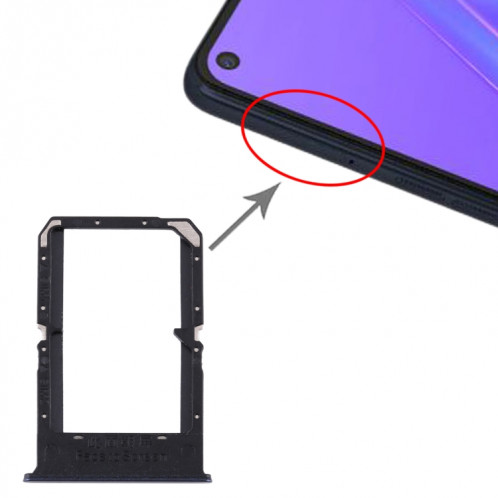 Pour OPPO A72 5G / K7X 5G / A53 5G Plateau de carte SIM + Plateau de carte SIM (Noir) SH081B503-04