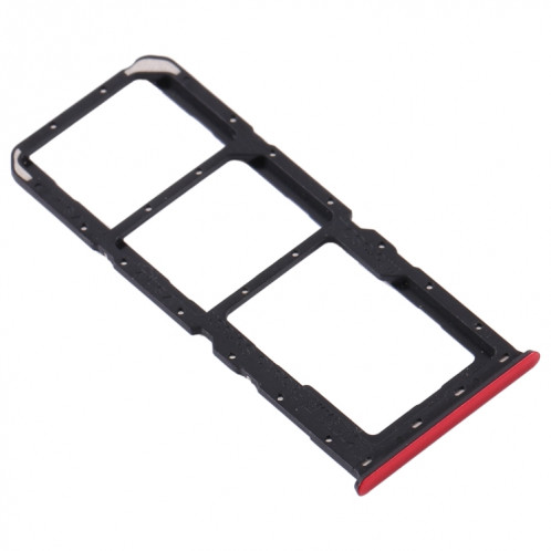 Pour OPPO A91/F15/Reno3 4G/Reno3 Youth CPH2001 CPH2021 PCPM00 plateau de carte SIM + plateau de carte SIM + plateau de carte Micro SD (rouge) SH082R1545-04
