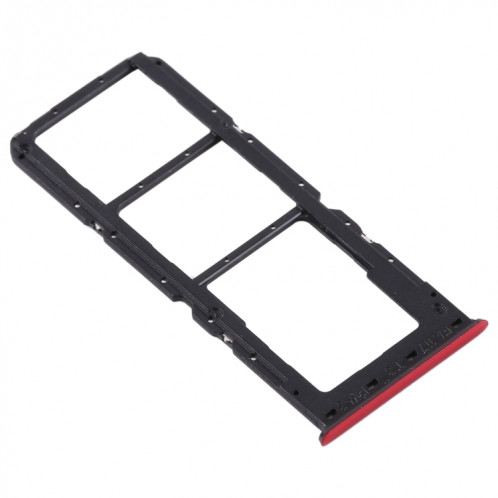 Pour OPPO A91/F15/Reno3 4G/Reno3 Youth CPH2001 CPH2021 PCPM00 plateau de carte SIM + plateau de carte SIM + plateau de carte Micro SD (rouge) SH082R1545-04