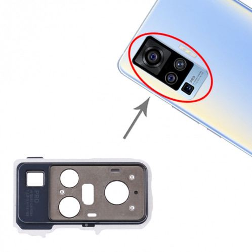 Pour Vivo X50 Pro V2005A 2006 Couvercle d'objectif de caméra SH1087318-04
