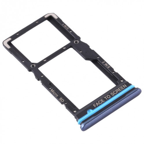 Plateau pour carte SIM + Plateau pour carte SIM / Plateau pour carte Micro SD pour Xiaomi Mi 10T Lite 5G (Bleu) SH091L1254-04