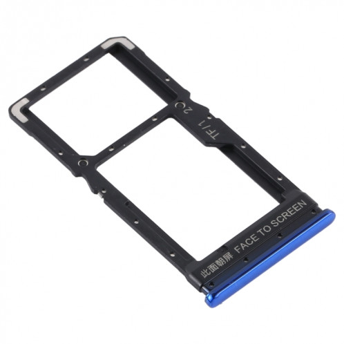 Plateau de carte SIM + plateau de carte SIM / plateau de carte Micro SD pour Xiaomi Poco X3 / Poco X3 NFC (bleu) SH092D71-04
