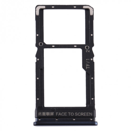 Plateau de la carte SIM + plateau de la carte SIM / plateau de la carte Micro SD pour Xiaomi Poco X3 / Poco X3 NFC (noir) SH092L1831-04