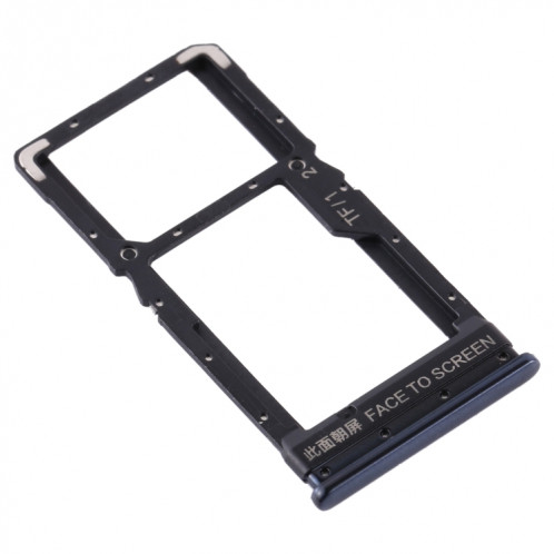 Plateau de la carte SIM + plateau de la carte SIM / plateau de la carte Micro SD pour Xiaomi Poco X3 / Poco X3 NFC (noir) SH092L1831-04