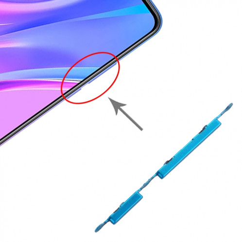 Bouton d'alimentation et bouton de contrôle du volume pour Xiaomi Redmi 9A (vert) SH093G1824-05