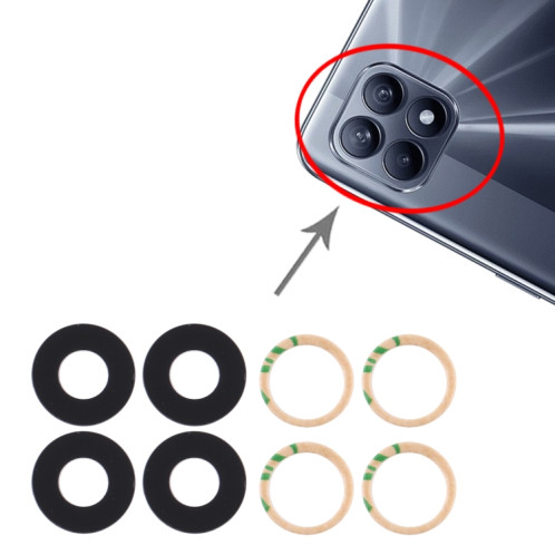 Pour OPPO Reno4 SE 10pcs objectif de caméra arrière SH109959-04