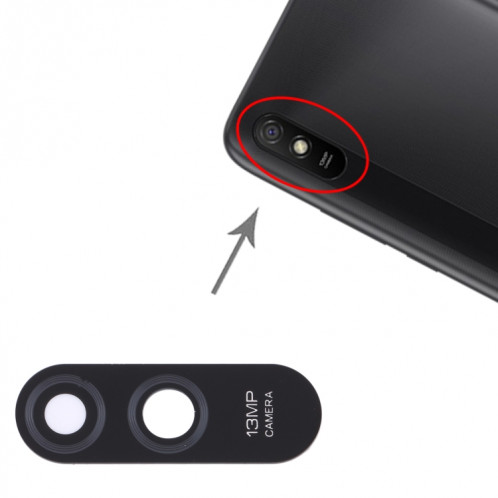 Objectif de caméra arrière 10 pièces pour Xiaomi Redmi 9A / Redmi 9i M2006C3LVG M2006C3LG M2006C3LI M2006C3LII SH1103932-04