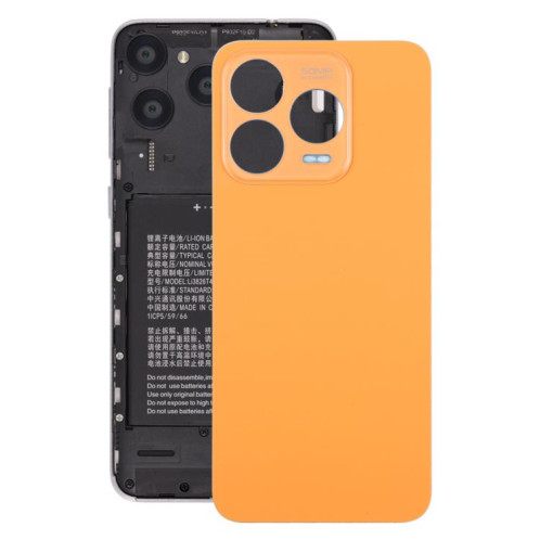 Coque arrière de batterie en cuir avec adhésif pour ZTE Blade V70 (orange) SH13EL1880-07