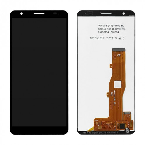 Écran LCD OEM pour ZTE Blade A3 2020 avec ensemble complet de numériseur (noir) SH165B462-04