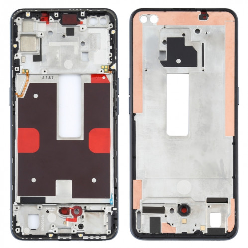 Pour OPPO Reno4 5G PDPM00, PDPT00, CPH2091 Plaque de lunette du cadre LCD du boîtier avant (noir) SH179B580-06