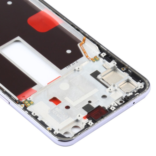 Pour OPPO Reno4 5G PDPM00, PDPT00, CPH2091 Plaque de lunette de cadre LCD pour boîtier avant (violet) SH179P71-06