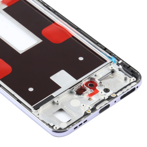 Pour OPPO Reno4 5G PDPM00, PDPT00, CPH2091 Plaque de lunette de cadre LCD pour boîtier avant (violet) SH179P71-06
